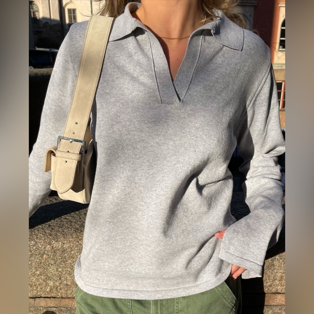Djerf Avenue Getaway Top Grey Melange